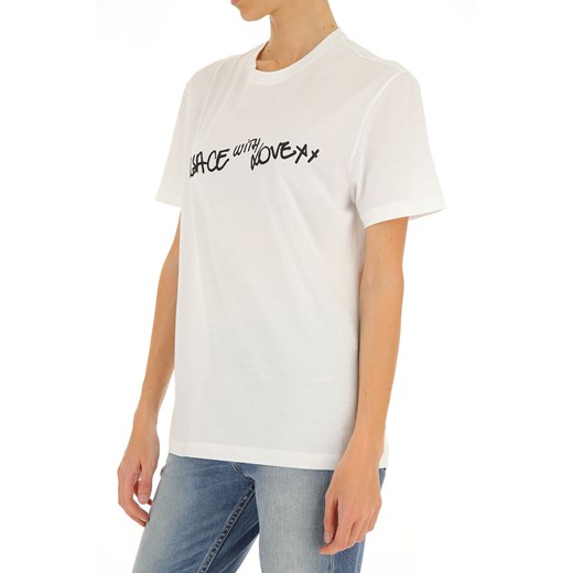 Versace Koszulka dla Kobiet Na Wyprzedaży, biały, Bawełna, 2019, 38 M