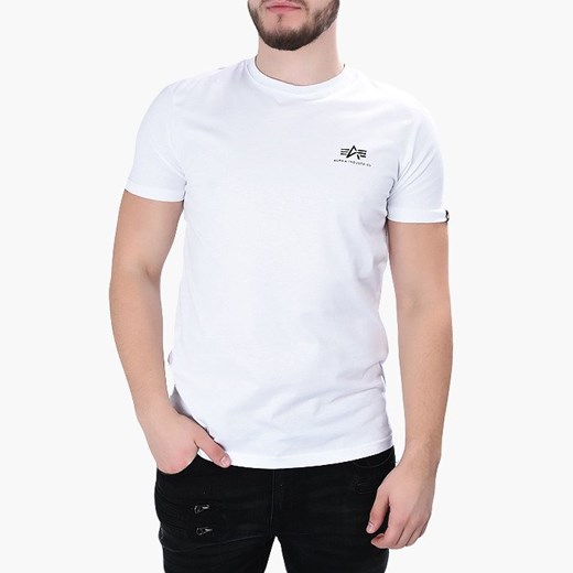 T-shirt męski biały Alpha Industries z krótkim rękawem 