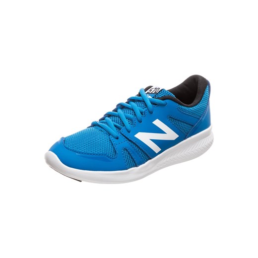 Niebieskie buty sportowe dziecięce New Balance sznurowane bez wzorów 
