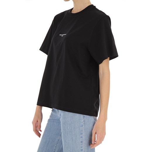 Stella McCartney Koszulka dla Kobiet Na Wyprzedaży, czarny, Bawełna, 2021, 44 M