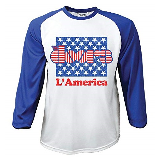 rockoff Trade męski T-shirt La 'america Raglan Baseball, Small -  xl biały
