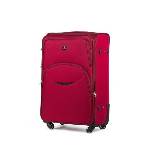 Średnia walizka miękka M   czerwony  Solier One Size merg.pl