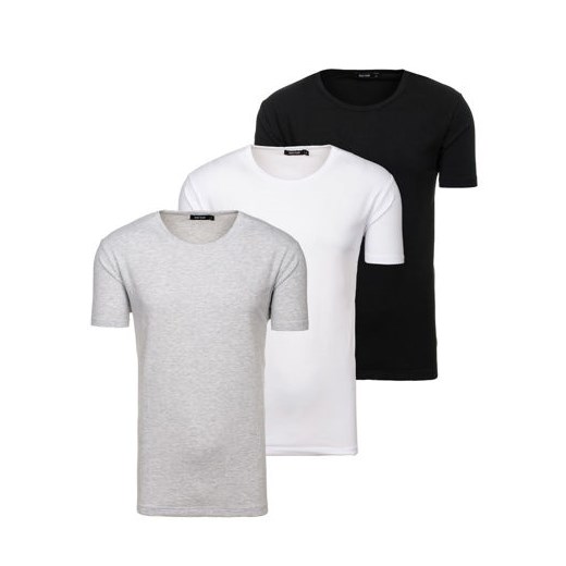 T-shirt męski bez nadruku multikolor 3 Pack Denley 798081-3p Denley  XL  wyprzedaż 