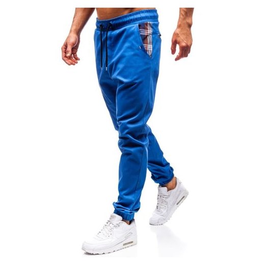 Spodnie joggery męskie niebieskie Bolf 0449 Denley  XL wyprzedaż  