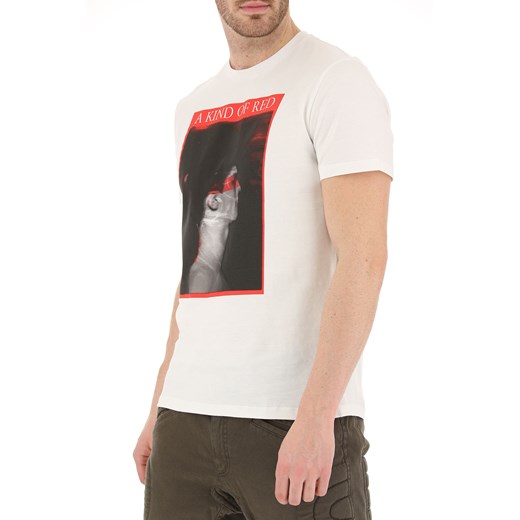 T-shirt męski Neil Barrett biały z krótkim rękawem 
