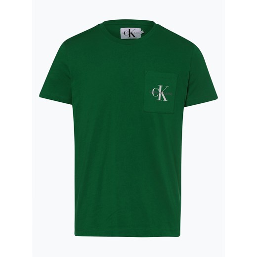 Calvin Klein Jeans - T-shirt męski, zielony Calvin Klein  L vangraaf