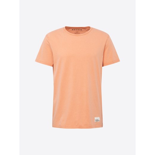 T-shirt męski pomarańczowa Review z krótkim rękawem 