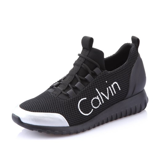 Buty sportowe damskie Calvin Klein w nadruki na koturnie casualowe wiązane 