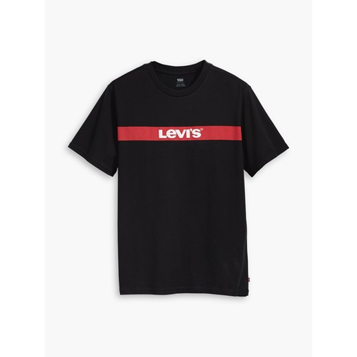 T-shirt męski Levi's czarny młodzieżowy z krótkimi rękawami 