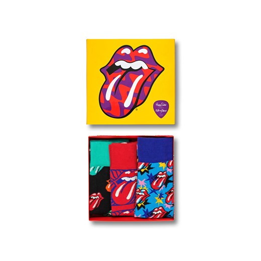 Happy Socks - Skarpety Rolling Stones (3-pak)  Happy Socks 41/46 ANSWEAR.com