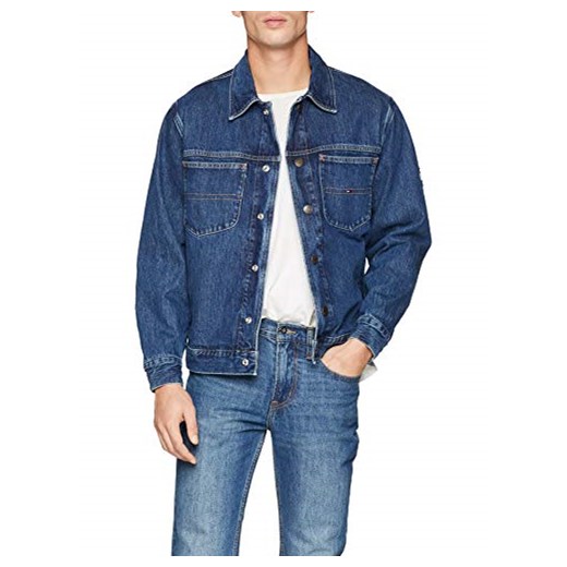 Tommy dżinsy męskie OVERSIZED TRUCKER długi rękaw kurtka dżinsowa denim kurtka -  kurtka jeansowa xl Tommy Jeans  sprawdź dostępne rozmiary okazja Amazon 