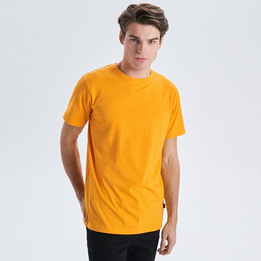 Cropp - Gładka koszulka basic - Żółty Cropp  XS 