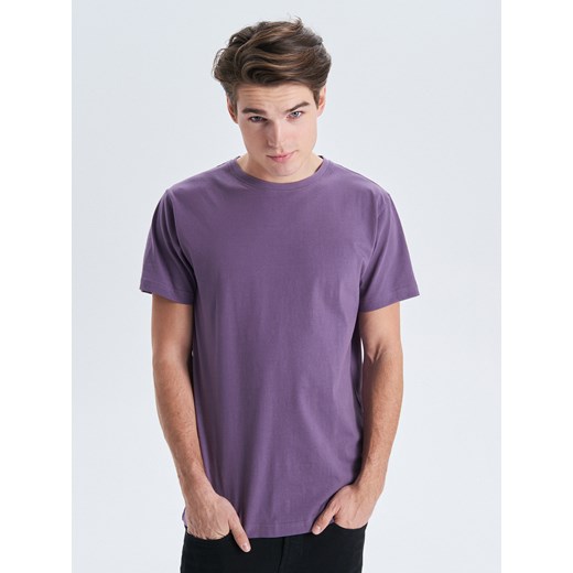 Cropp - Gładka koszulka basic - Fioletowy Cropp  S 