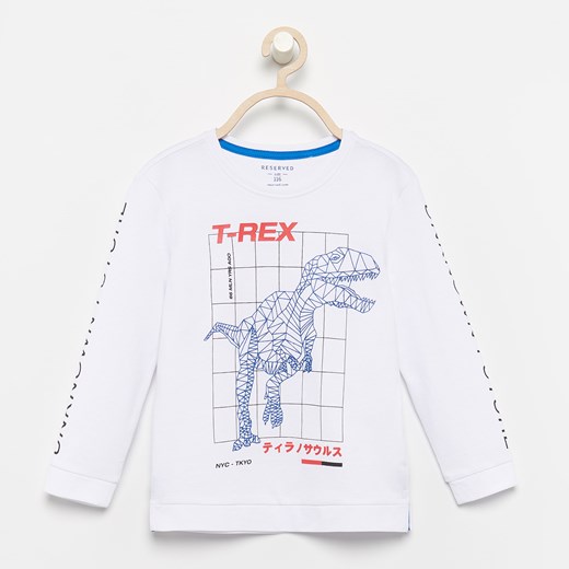 Reserved - Koszulka z dinozaurem - Biały  Reserved 98 