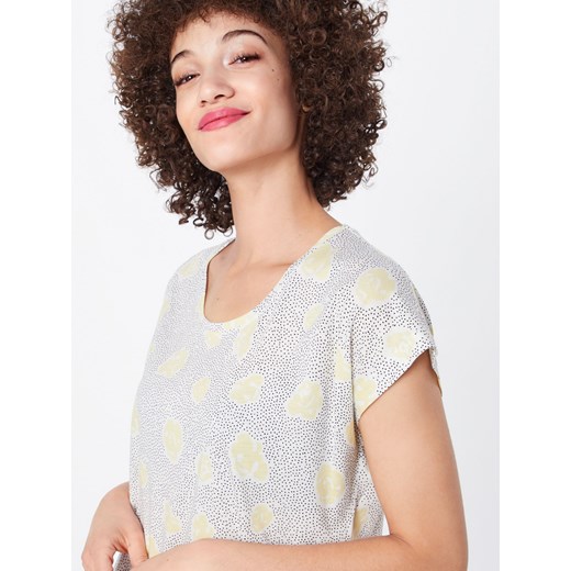 Soyaconcept bluzka damska casualowa z okrągłym dekoltem w abstrakcyjnym wzorze z krótkim rękawem 