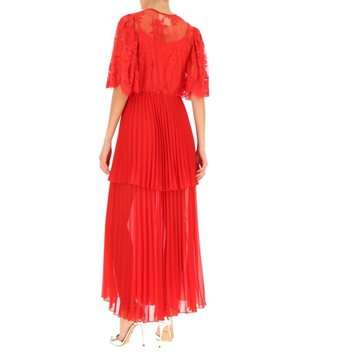 Sukienka Aniye By midi czerwona elegancka z dekoltem v 