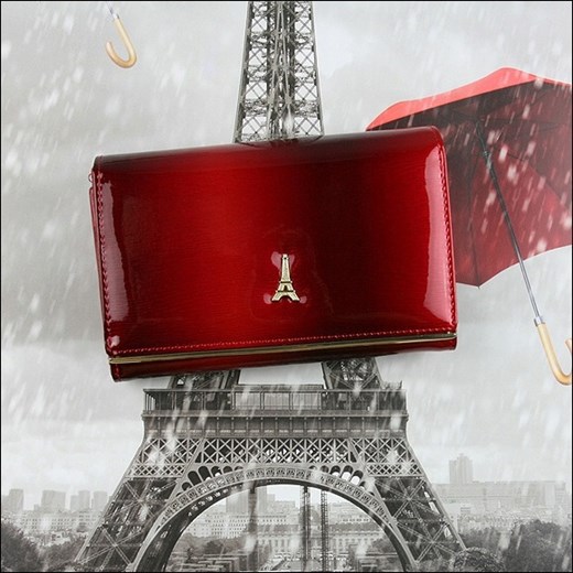 Czerwony portfel damski Paris Design 
