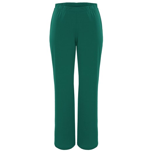 Wizytowe spodnie w kolorze morskiej zieleni