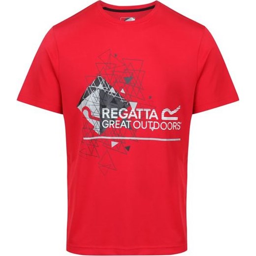 Koszulka sportowa Regatta czerwona poliestrowa z napisami 