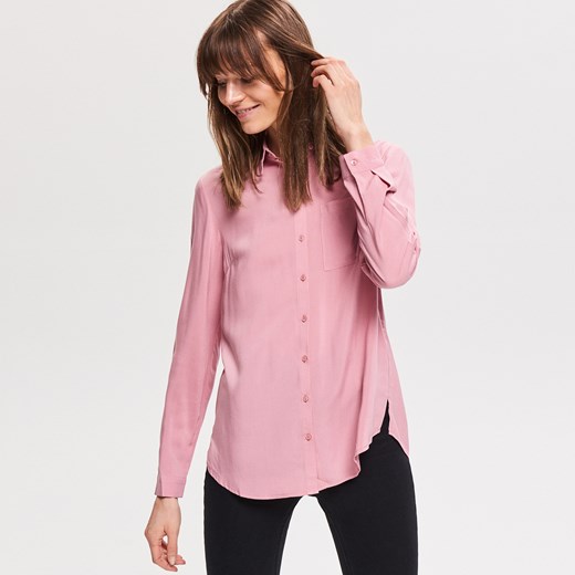 Reserved - Gładka koszula z wiskozy - Różowy Reserved  38 