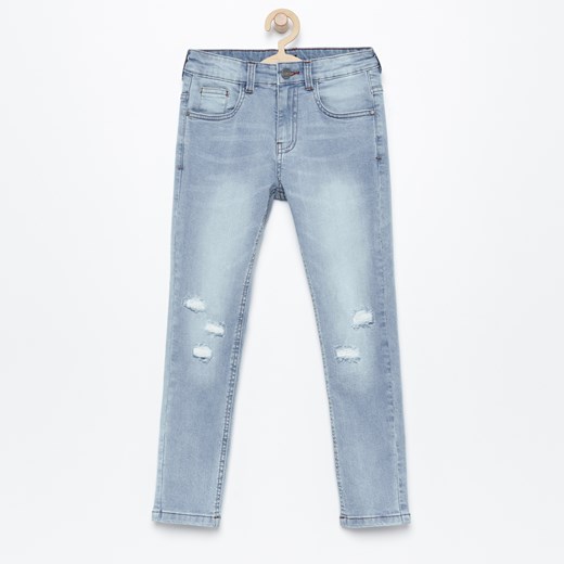 Spodnie chłopięce Reserved bez wzorów niebieskie jeansowe 