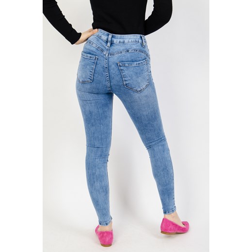 Jasne spodnie jeansowe typu push up  Olika L olika.com.pl