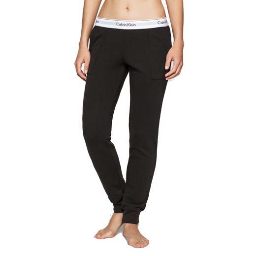 Calvin Klein czarne damskie spodnie dresowe Pant Jogger - M Calvin Klein M Differenta.pl