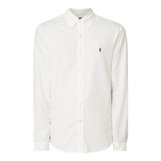 Koszula męska Polo Ralph Lauren z kołnierzykiem button down bez wzorów z długimi rękawami 