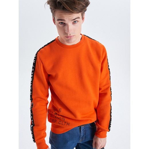 Cropp - Pomarańczowa bluza z kolekcji Night Animals - Pomarańczowy Cropp  S 