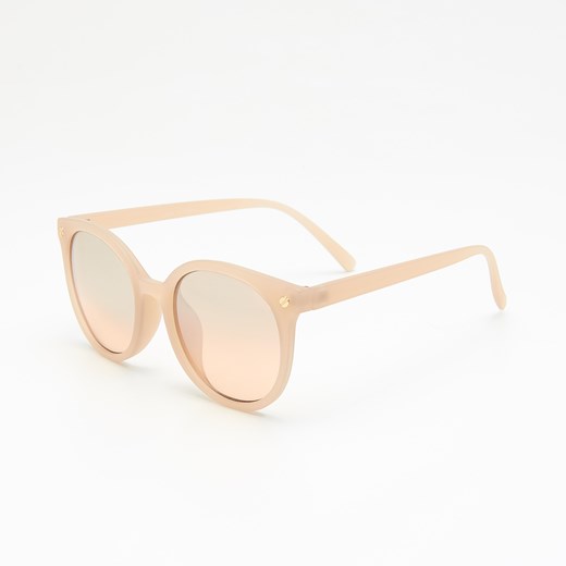 Cropp - Okulary przeciwsłoneczne - Beżowy  Cropp One Size 