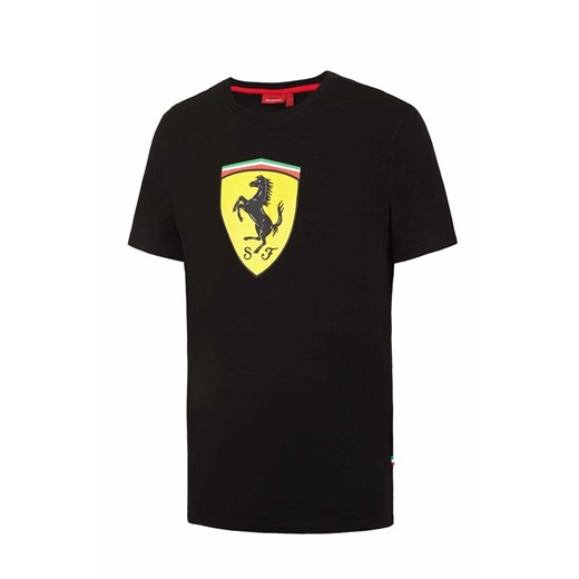 T-shirt męski Scuderia Ferrari F1 w stylu młodzieżowym czarny wiosenny 