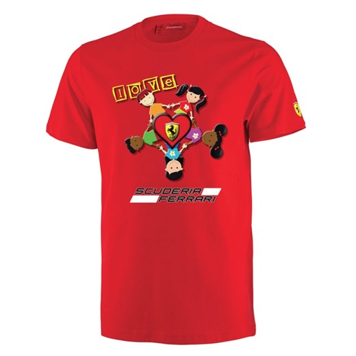 T-shirt chłopięce Scuderia Ferrari F1 z krótkim rękawem 