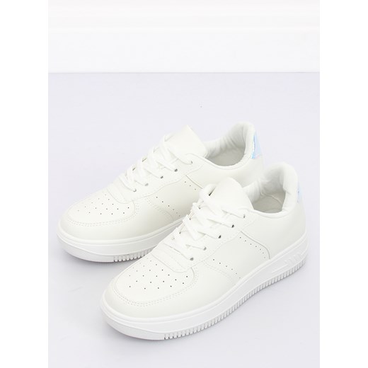 Buty sportowe damskie sneakersy białe wiązane 
