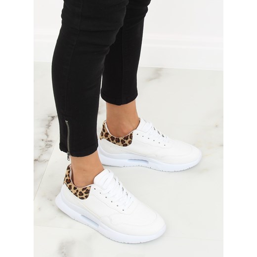 Buty sportowe damskie białe sneakersy płaskie 