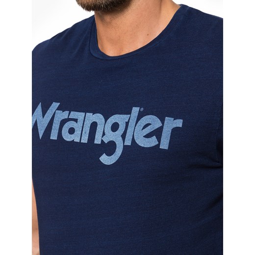 T-shirt męski Wrangler z napisem z krótkim rękawem 