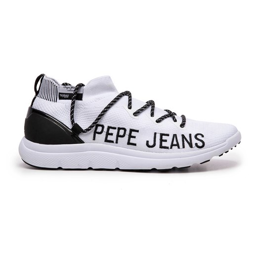 Buty sportowe męskie białe Pepe Jeans na wiosnę młodzieżowe sznurowane 