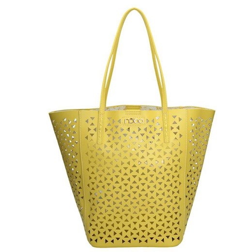Shopper bag żółta Nobo bez dodatków wakacyjna 