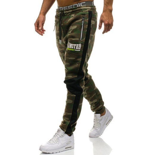 Spodnie męskie dresowe joggery multikolor Denley 3782A-A  Denley L  okazyjna cena 