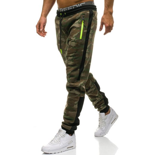 Spodnie męskie dresowe joggery moro multikolor Denley 3783C-A Denley  2XL  okazyjna cena 