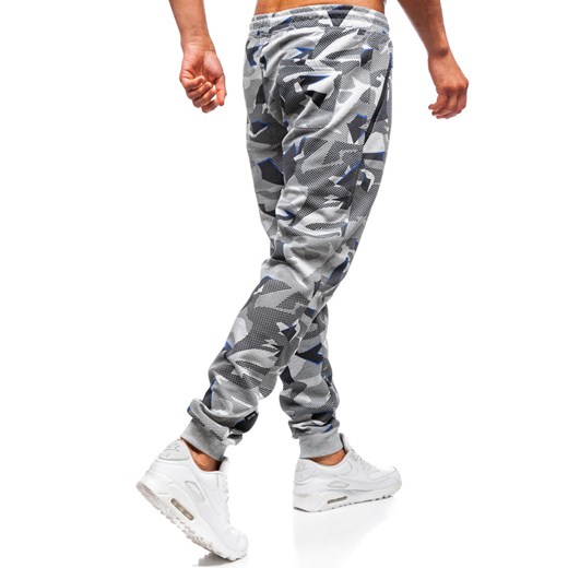 Spodnie męskie dresowe joggery grafitowe Denley Q3850  Denley L  okazja 