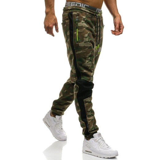 Spodnie męskie dresowe joggery multikolor Denley 3782C-A Denley  L promocyjna cena  