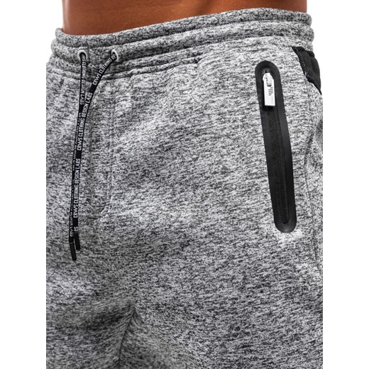 Spodnie męskie dresowe joggery szare Denley Q3869 Denley  XL wyprzedaż  