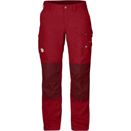 Fjällräven spodnie sportowe czerwone bawełniane 