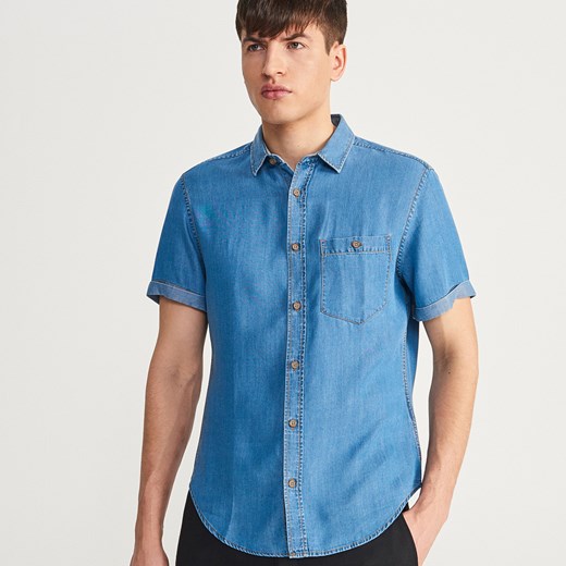 Reserved - Koszula z Tencelu™ - Niebieski Reserved  XL 