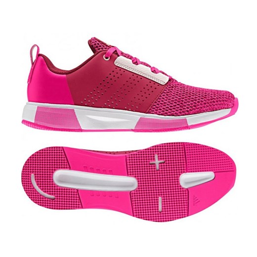 Buty sportowe damskie Adidas do biegania skórzane na koturnie gładkie 