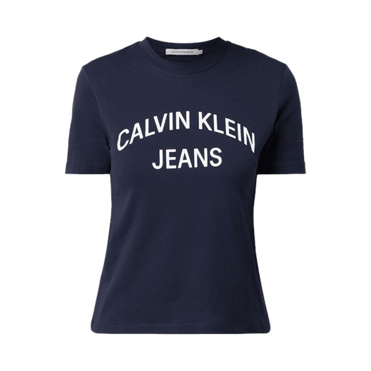 Bluzka damska Calvin Klein w stylu młodzieżowym z krótkim rękawem 