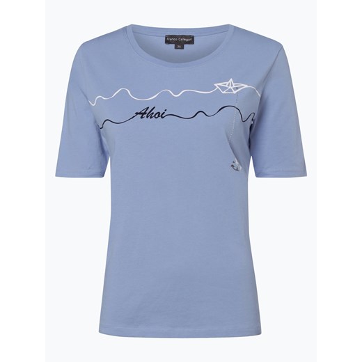 Franco Callegari - T-shirt damski, niebieski Franco Callegari  40 vangraaf