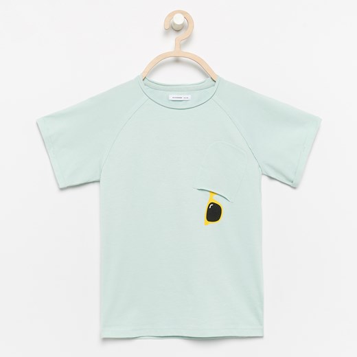 T-shirt chłopięce miętowy Reserved z krótkimi rękawami 