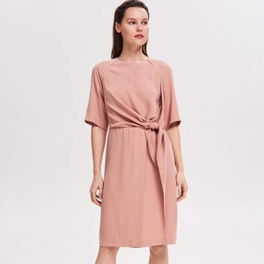 Reserved - Gładka sukienka z lyocellu - Różowy  Reserved 34 