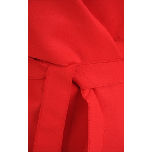 N86 Elegancki płaszcz z flauszu MINI czerwony